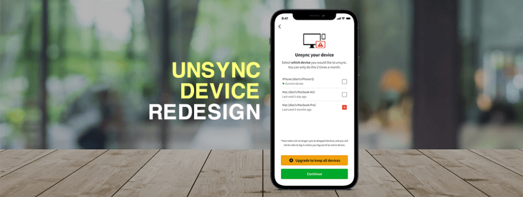 Device Sync Paywall banner